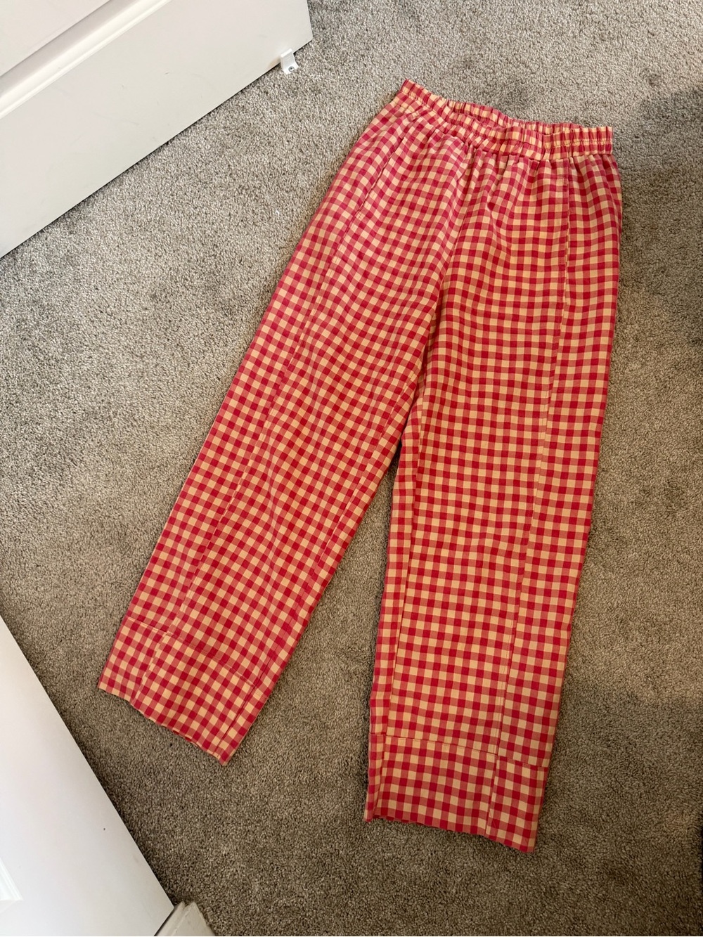 Women's Pink Gingham Pants